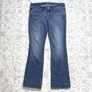 7 for All Mankind Women's Bootcut Jeans‎ Size 29 Blue Medium Wash Low Rise
